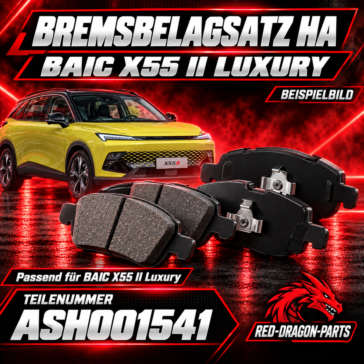 Brake pad set HA BAIC X55 II Luxury