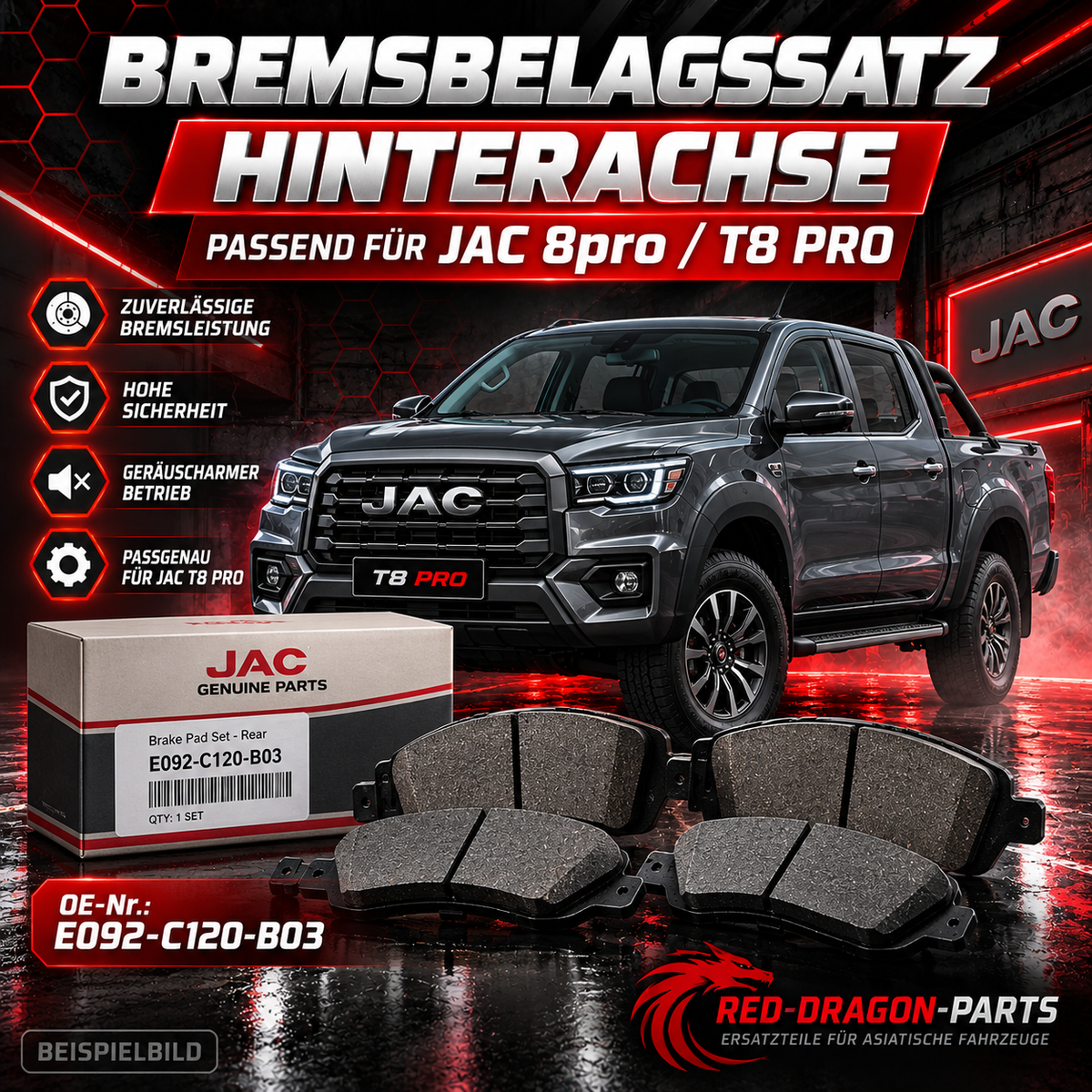 brake pad set HA JAC 8pro