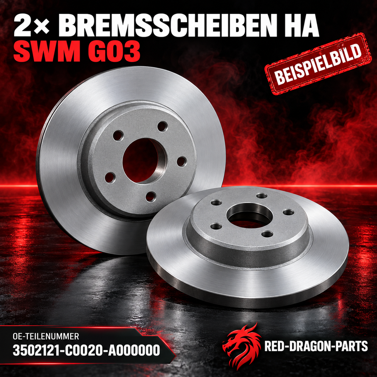2 Bremsscheiben hinten für SWM G03 | OE 3502121-C0020-A000000