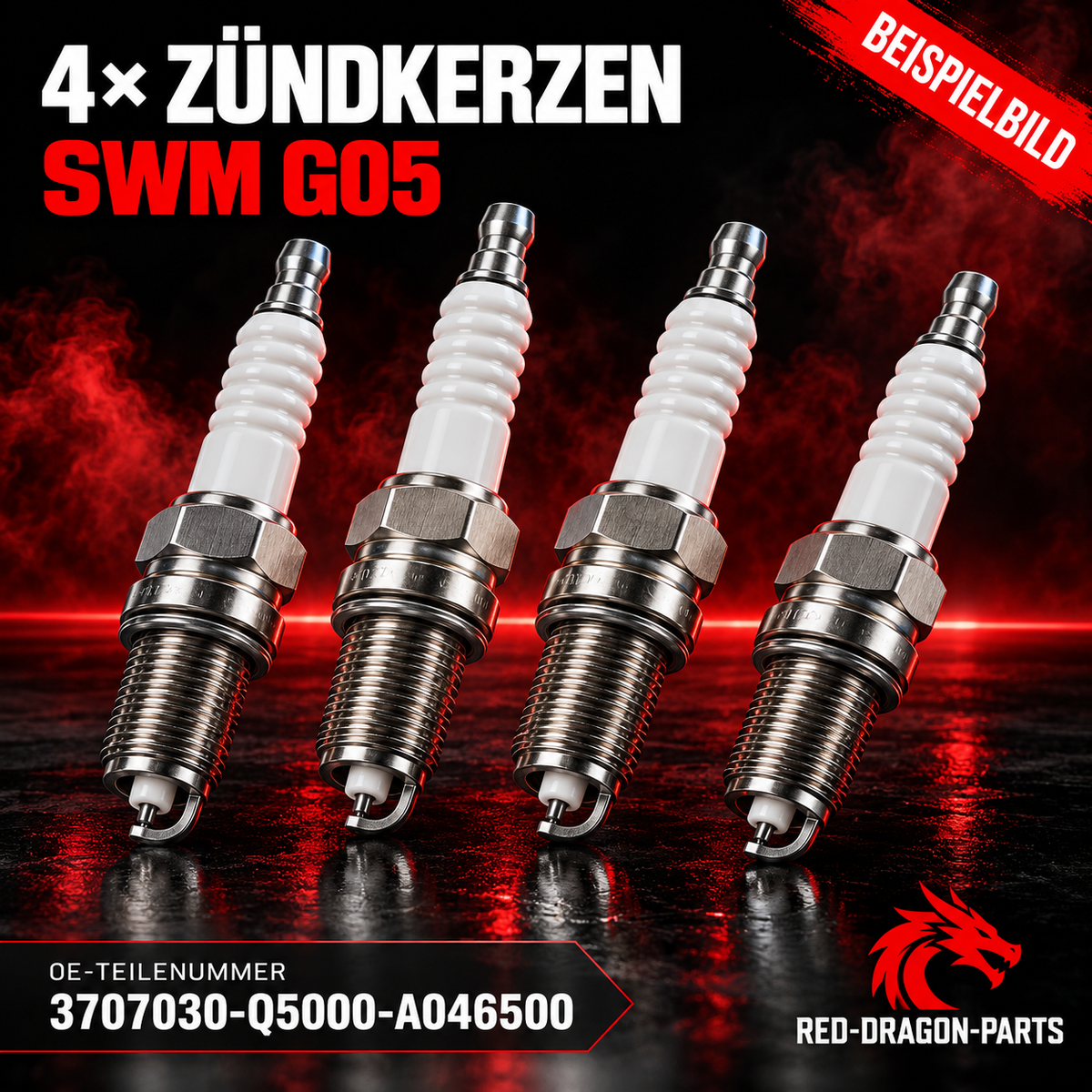 4 Zündkerzen für SWM G05 | OE 3707030-Q5000-A046500