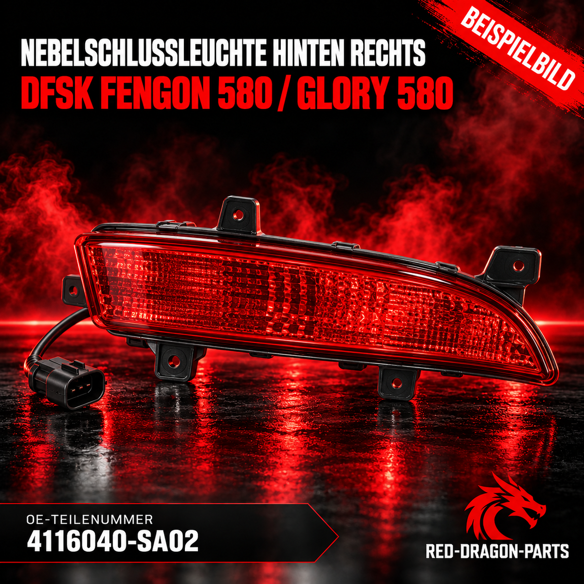 Rear fog light left for DFSK Fengon 580 / Glory 580