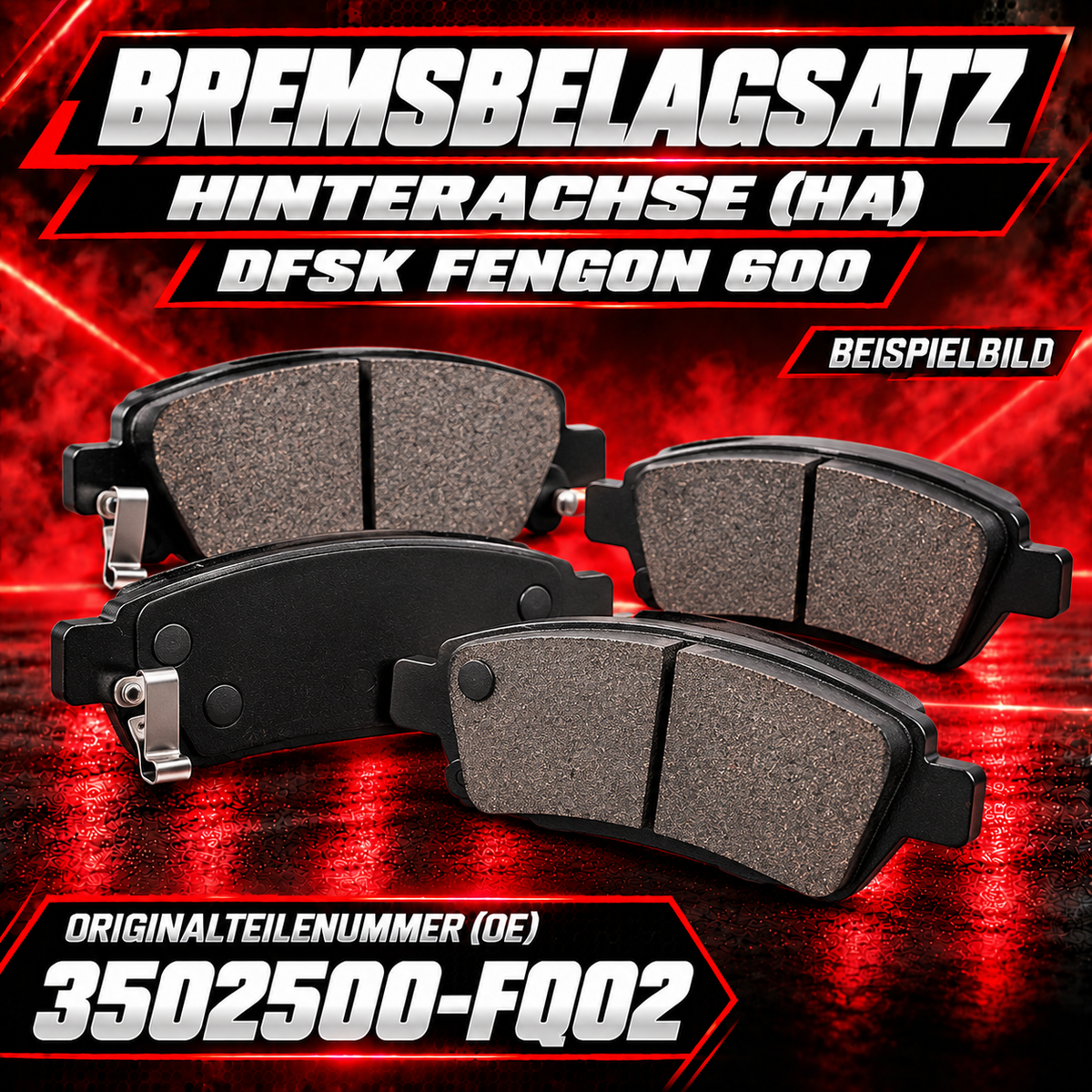 Bremsbeläge hinten DFSK Fengon 600 | 3502500-FQ02