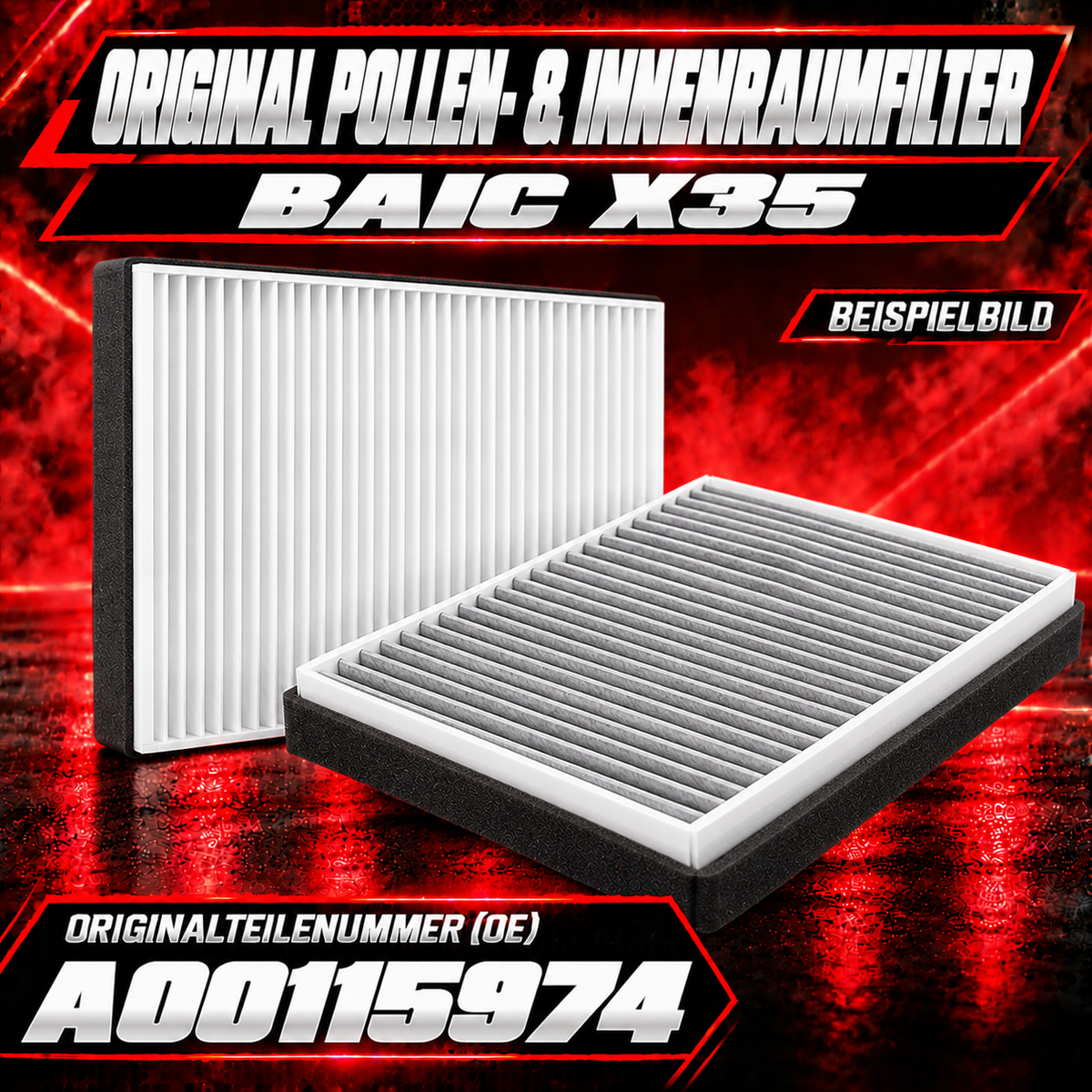 Innenraum- / Pollenfilter BAIC X35 | OE A00115974