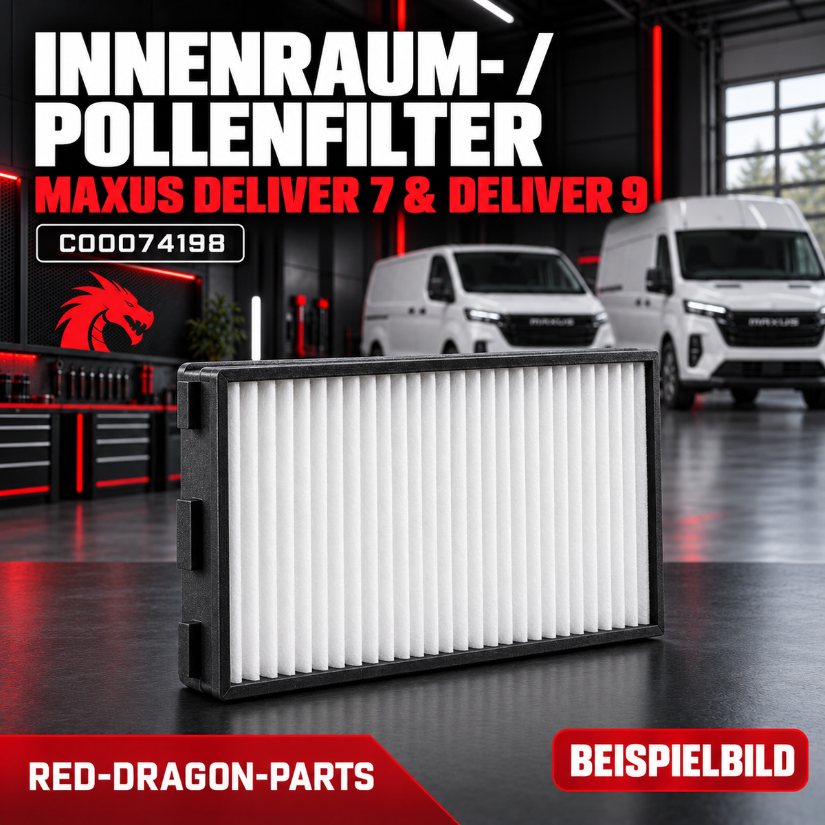 Innenraumfilter / Pollenfilter Maxus Deliver 7 & 9 – C00074198