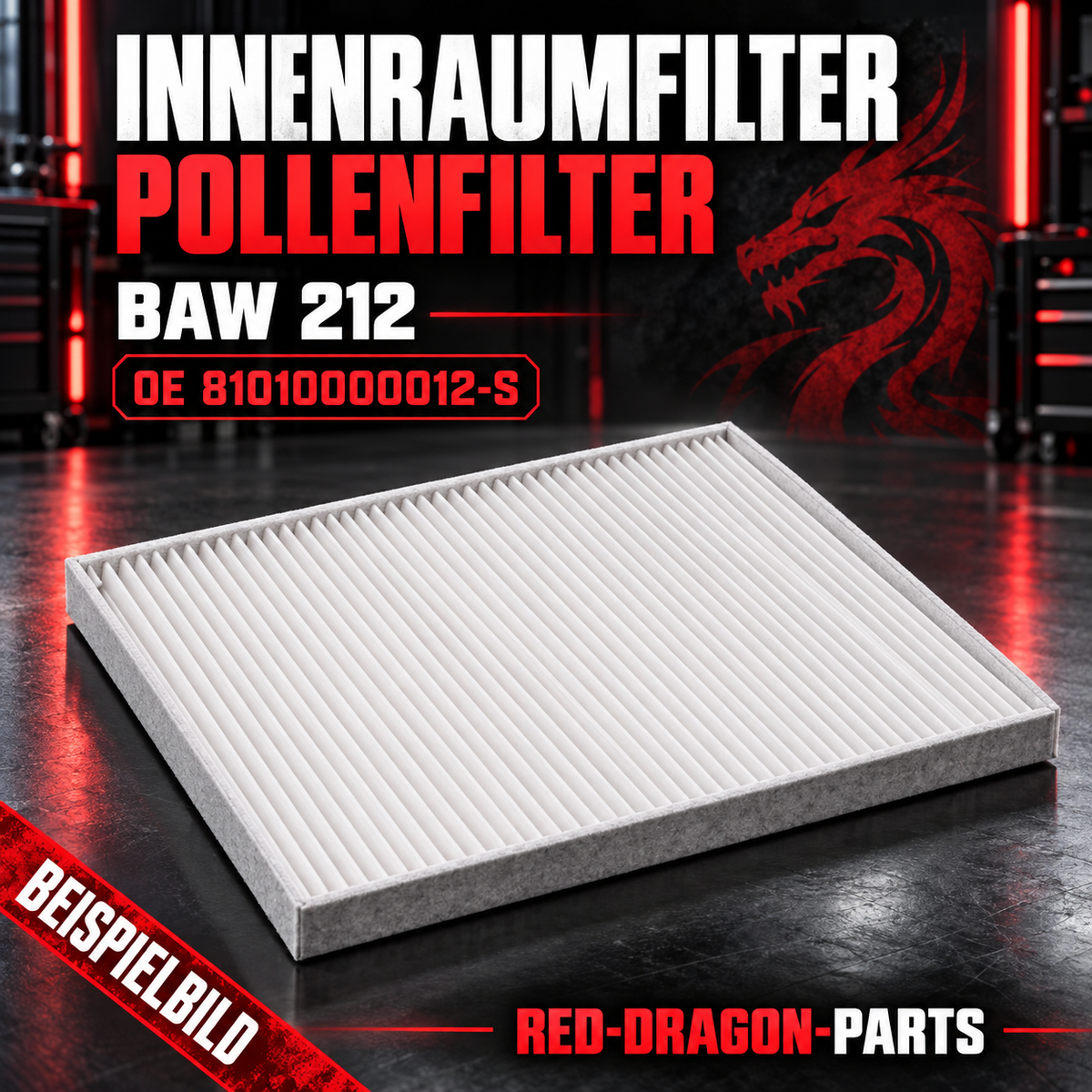 Innenraumfilter (Pollenfilter) für BAW 212 | 81010000012-S