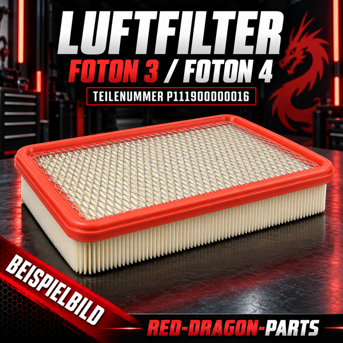 Luftfilter für Foton 3 / Foton 4 | P111900000016