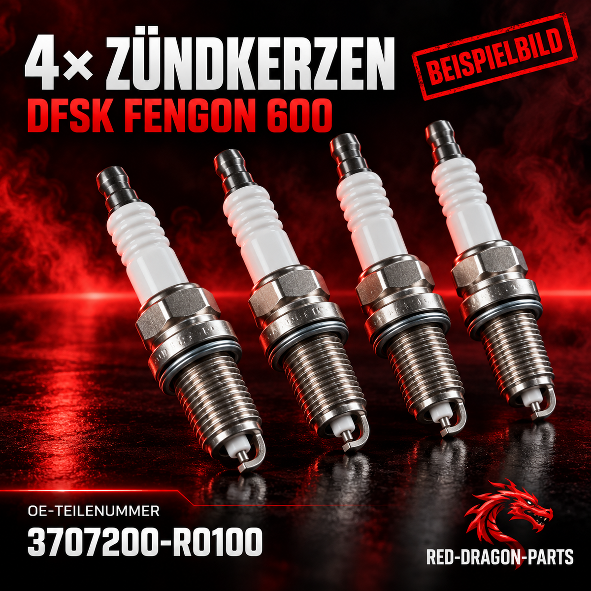 4 Zündkerzen für DFSK Fengon 600 | OE 3707200-R0100
