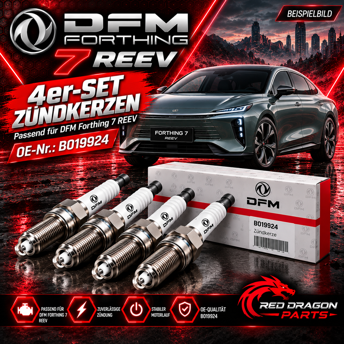 4er-Set Zündkerzen DFM Forthing 7 REEV | B019924
