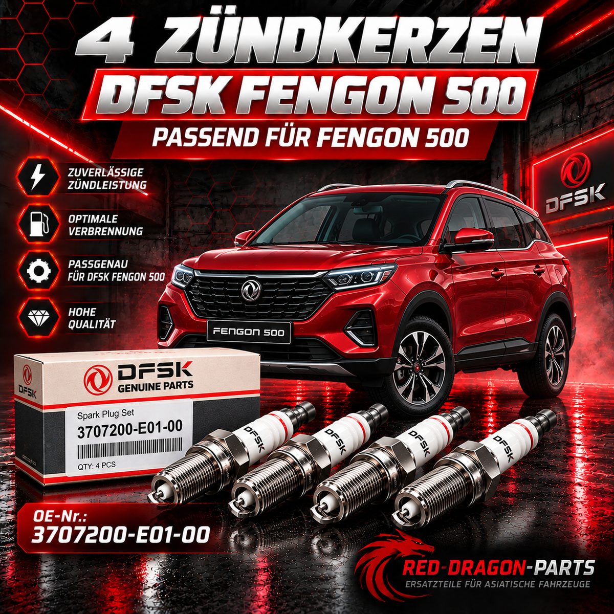 4 spark plugs Fengon 500