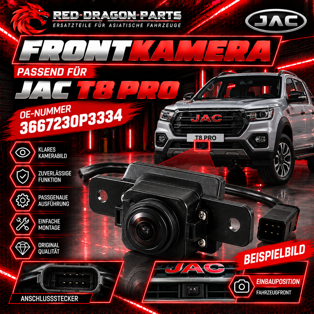 Frontkamera für JAC T8 Pro | OE 3667230P3334