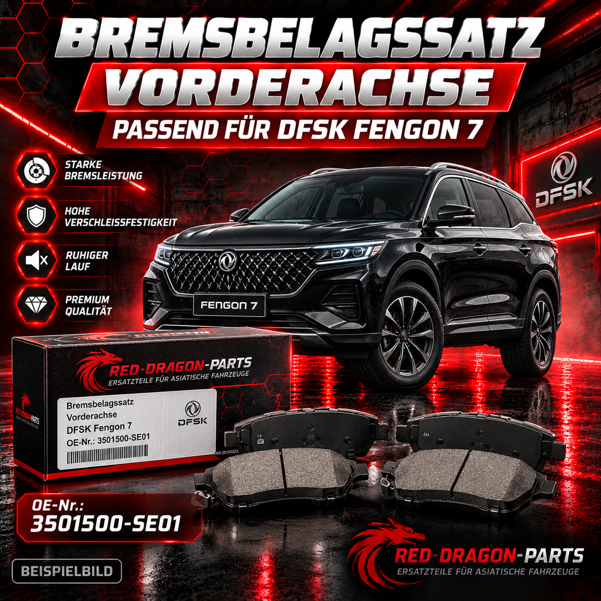 Bremsbelagssatz Vorderachse DFSK Fengon 7 – 3501500-SE01
