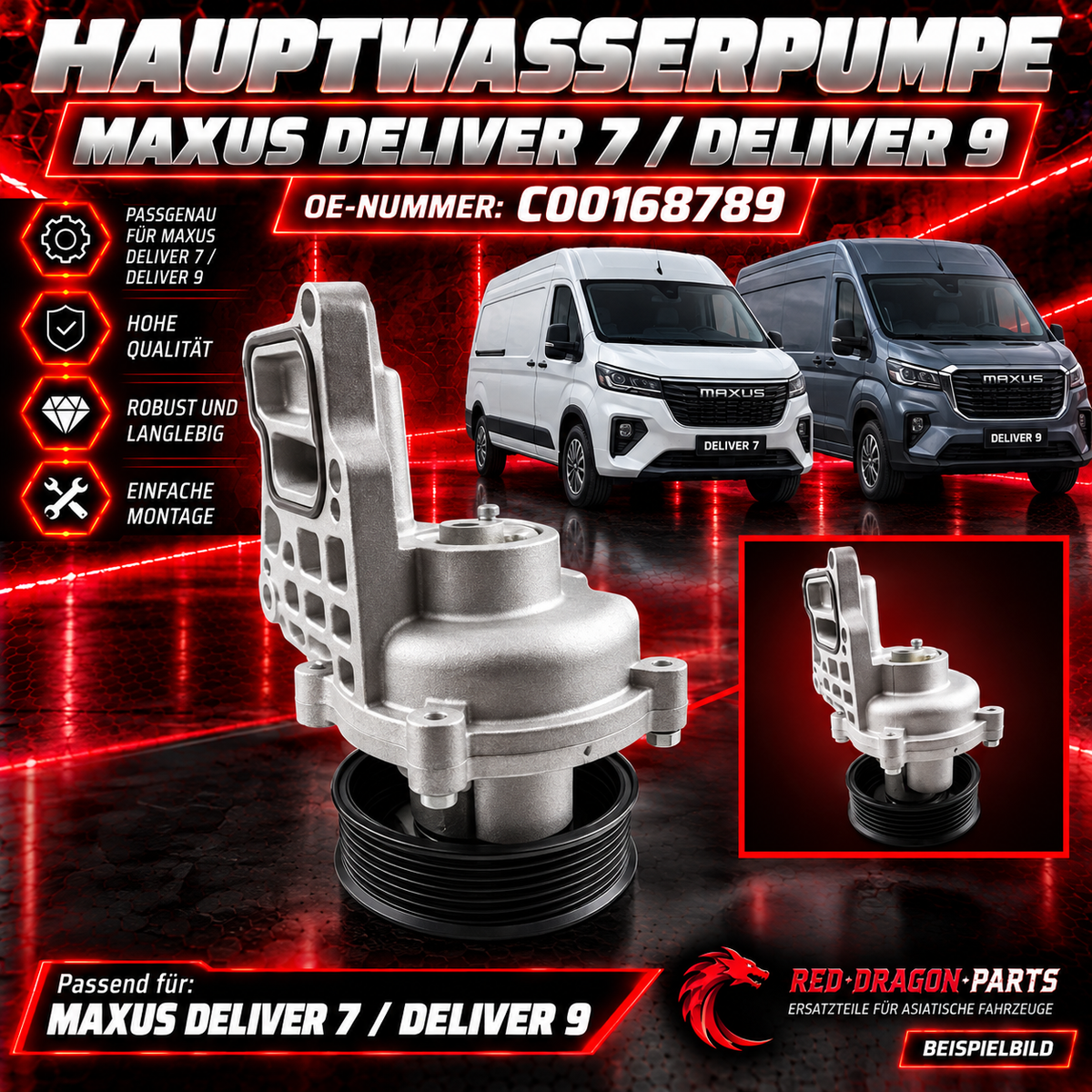 Wasserpumpe für MAXUS Deliver 7 / Deliver 9 – OE C00168789