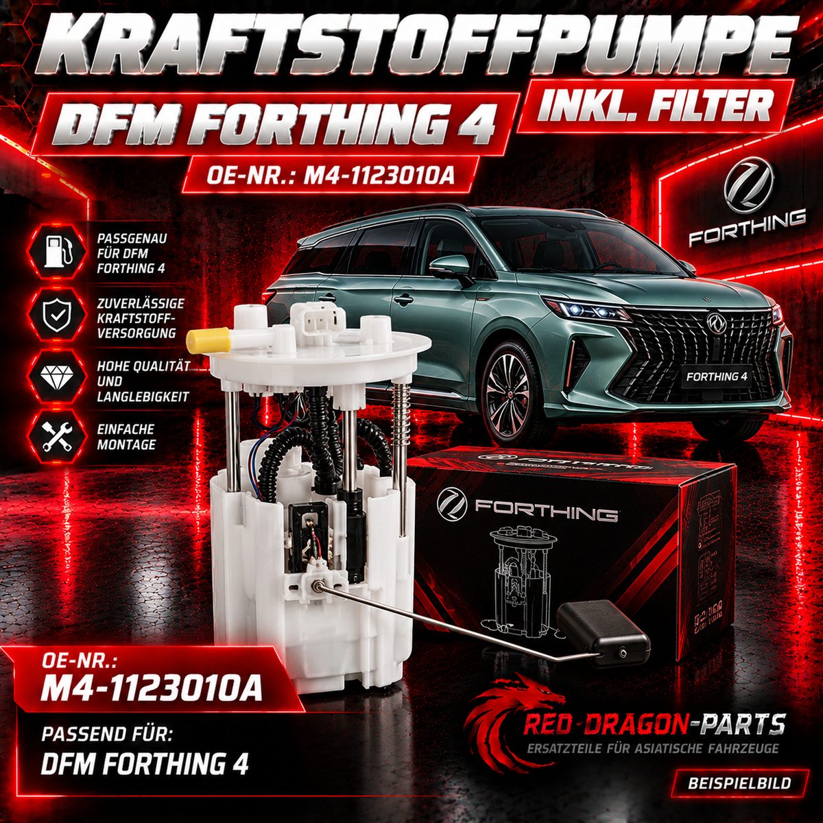 DFM Forthing 4 Fuel Pump M4-1123010A incl. Filter Original Spare Part