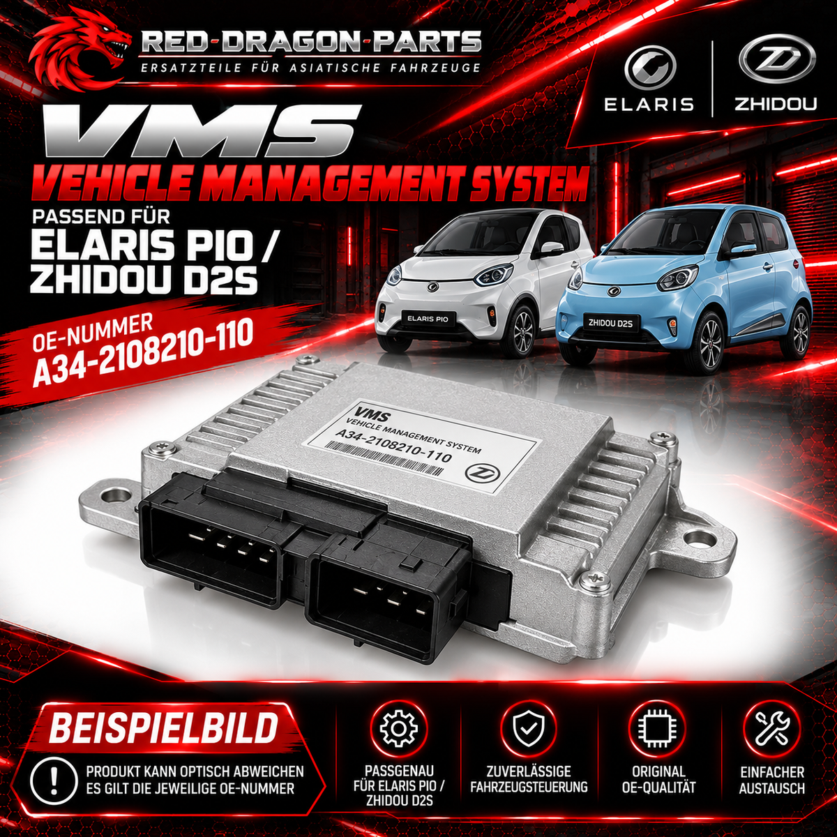 VMS-Steuergerät für Elaris Pio / Zhidou D2S – OE A34-2108210-110