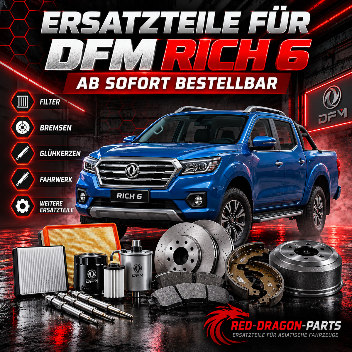 Ersatzteile für den DFM Rich 6 bei Red-Dragon-Parts