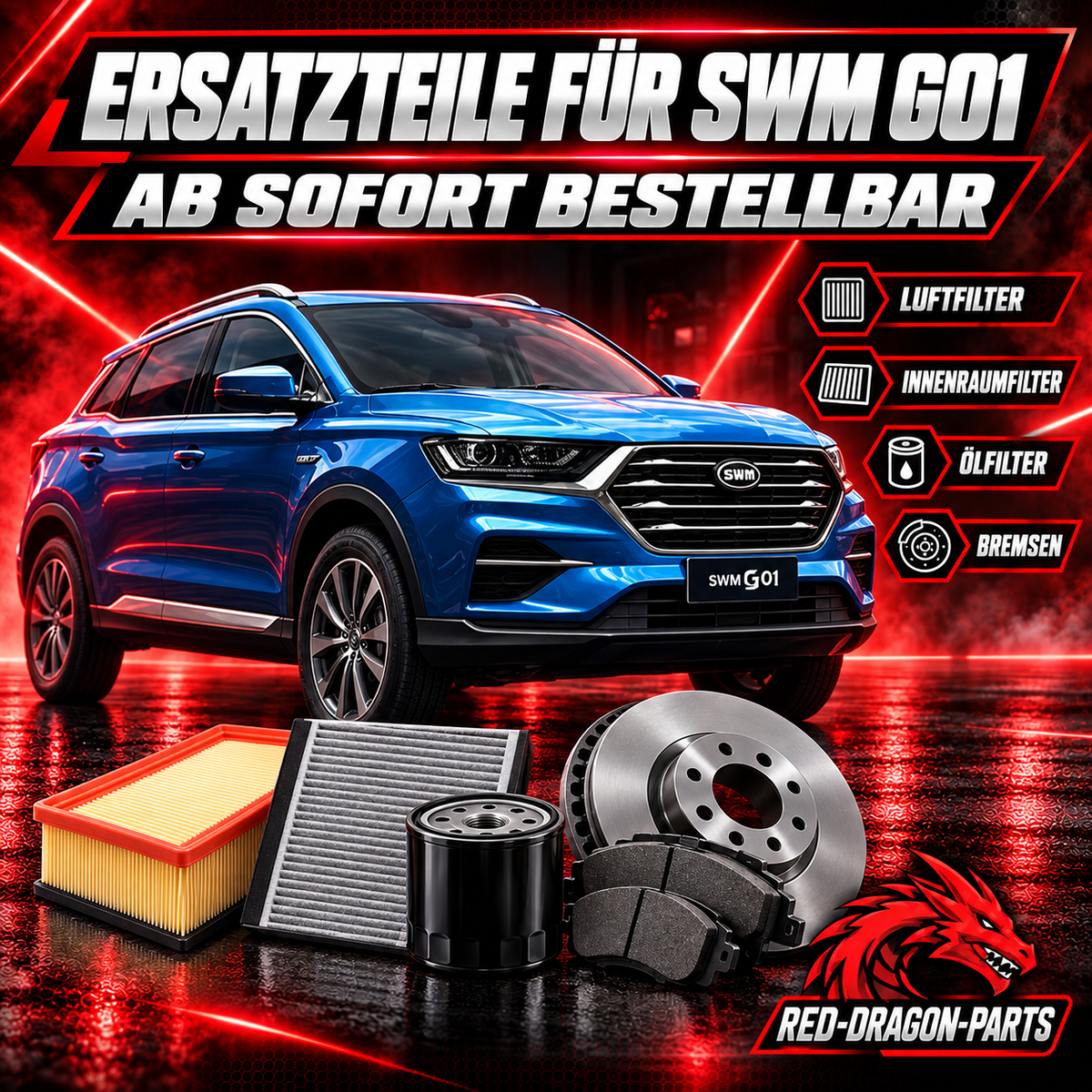 SWM G01 Ersatzteile: Filter, Bremsen & mehr