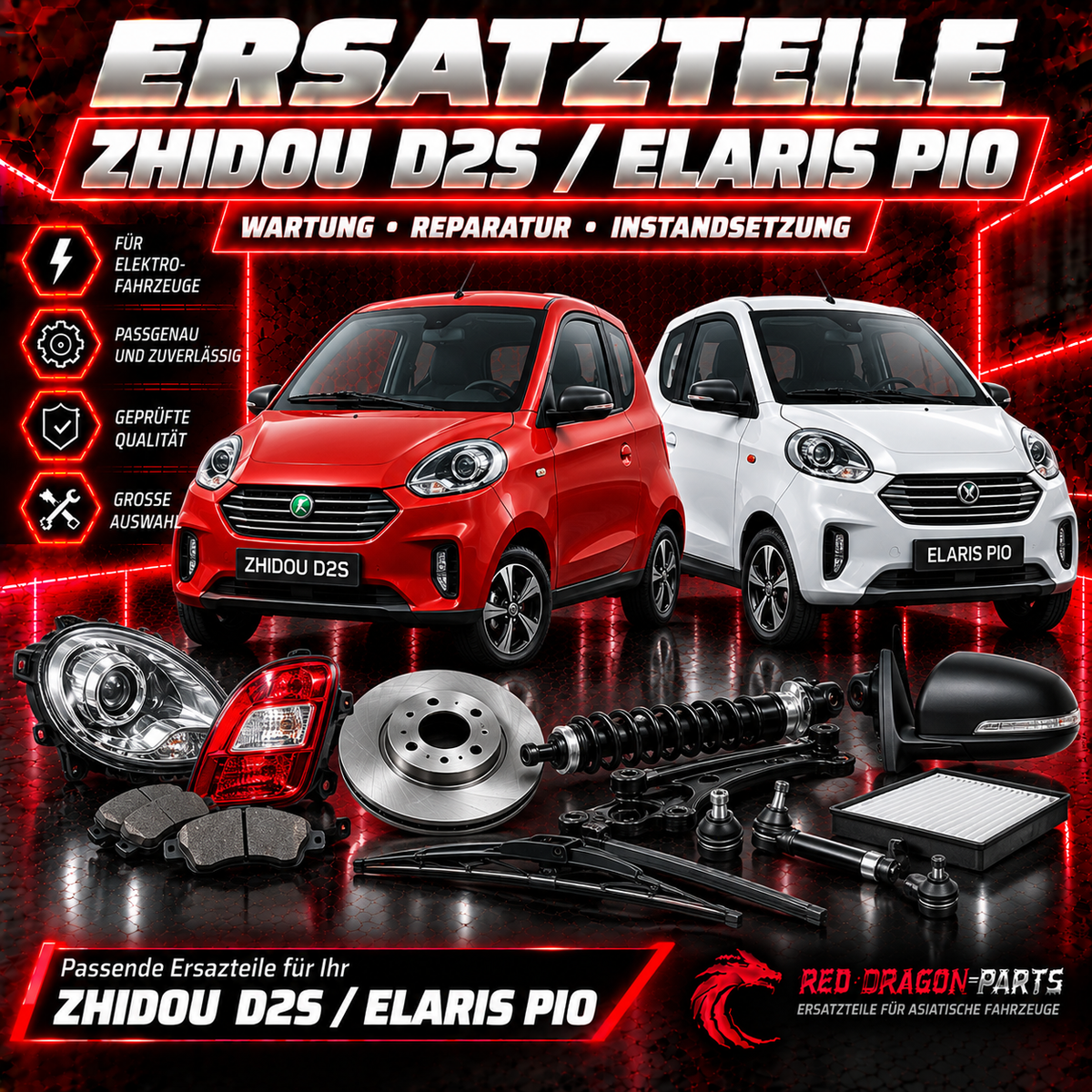 Zhidou D2S / Elaris Pio Ersatzteile