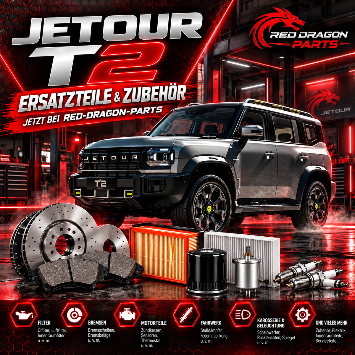 Jetour T2 Ersatzteile und Zubehör