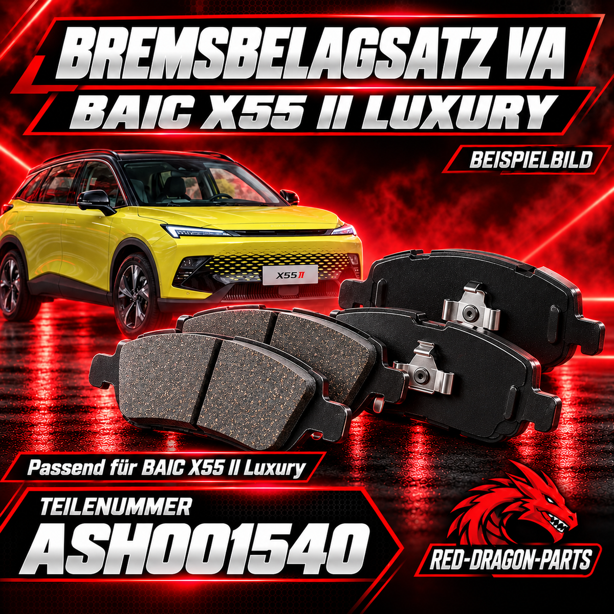 Remblokset VA BAIC X55 II Luxe
