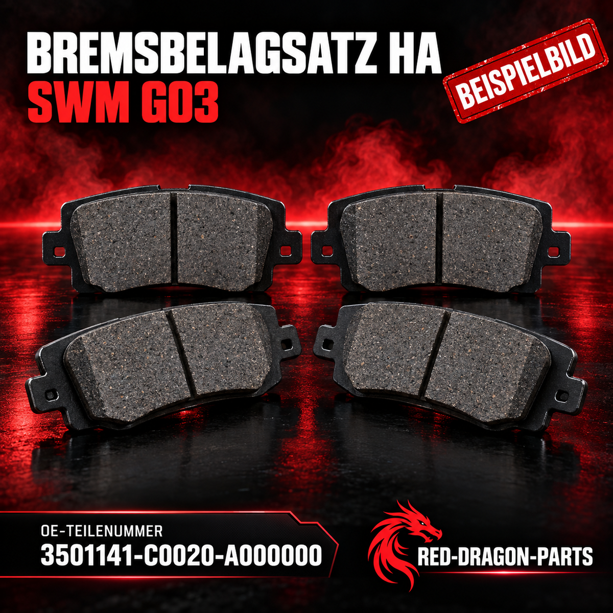 Bremsbelagssatz hinten für SWM G03 | OE 3501141-C0020-A000000