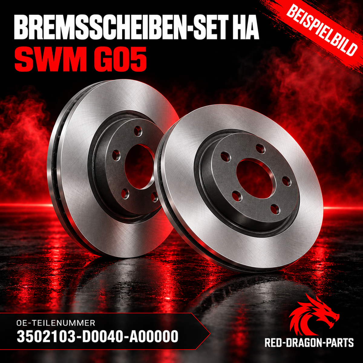 Bremsscheiben-Set Hinterachse für SWM G05 | OE 3502103-D0040-A00000