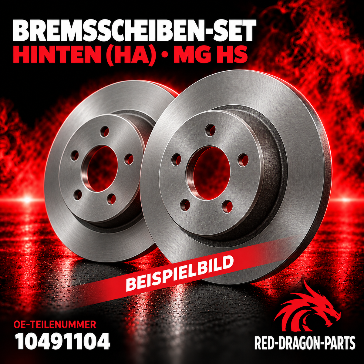 Bremsscheiben hinten für MG HS, 2 Stück | 10491104