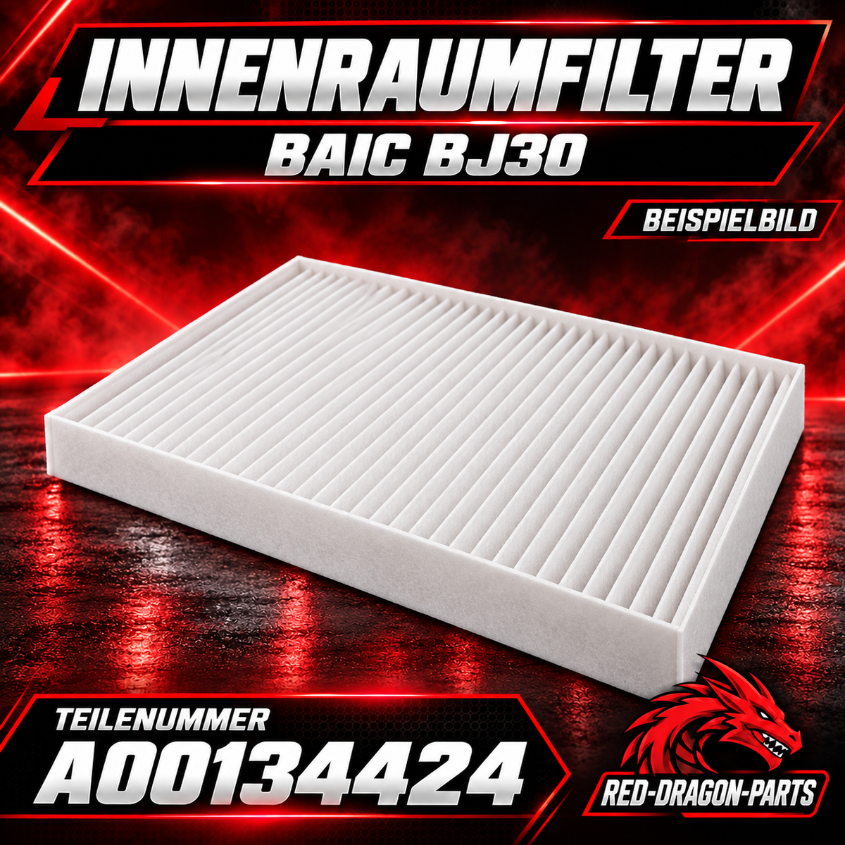 Innenraumfilter / Pollenfilter für BAIC BJ30 | A00134424