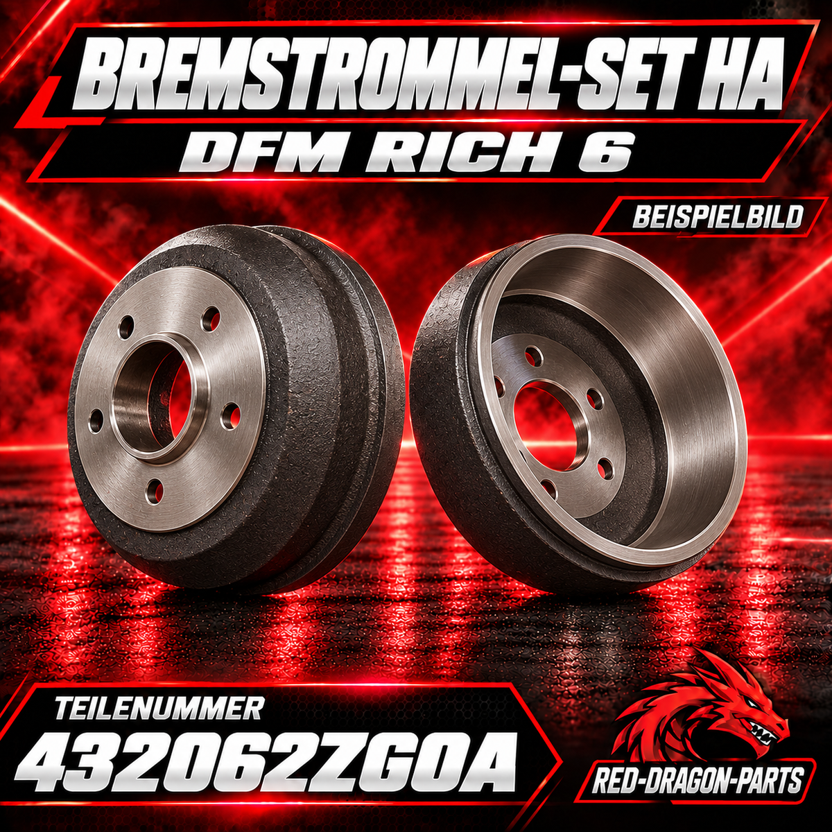 Bremstrommeln hinten für DFM Rich 6, 2er-Set | 432062ZG0A