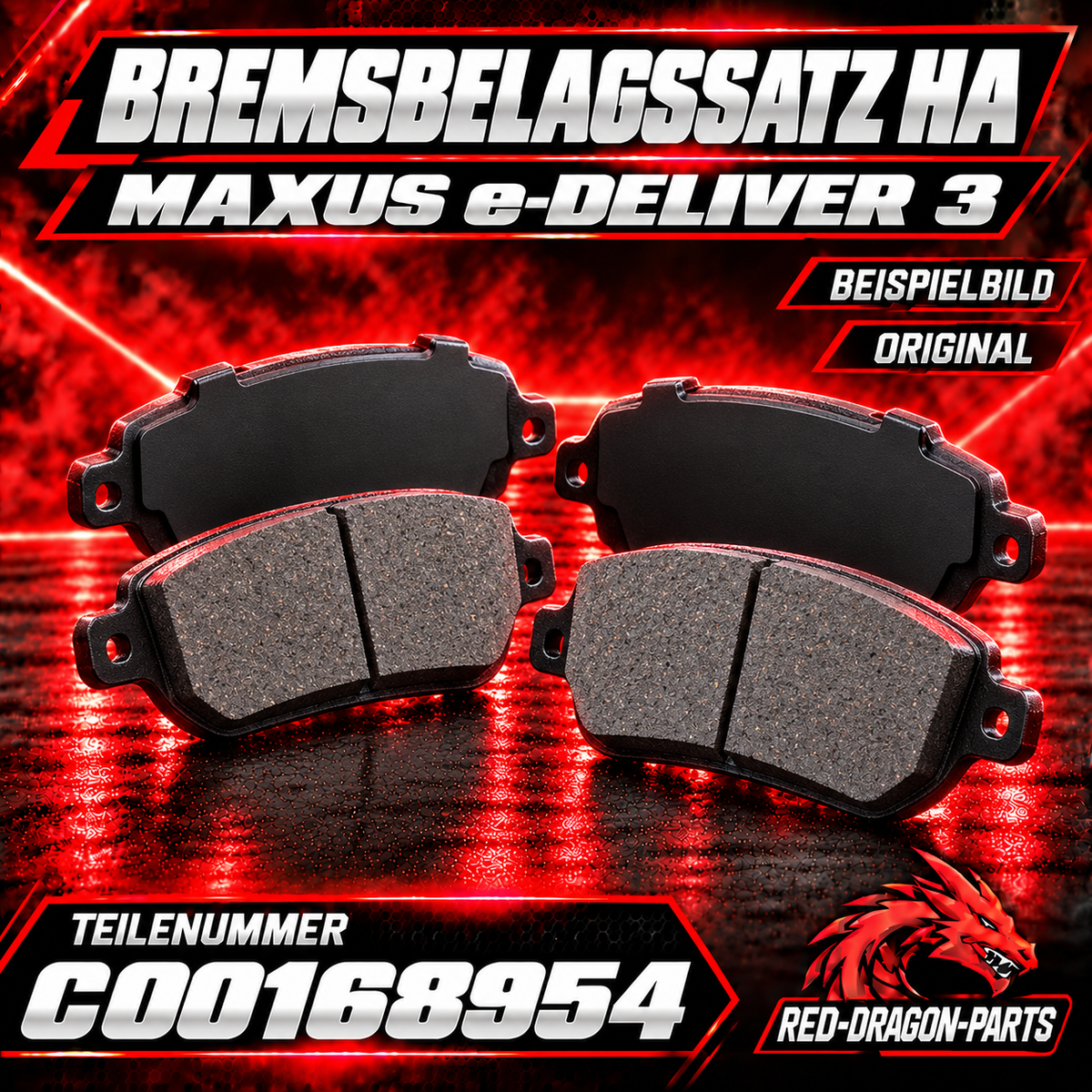 Bremsbelagssatz hinten für MAXUS eDeliver 3 | C00168954
