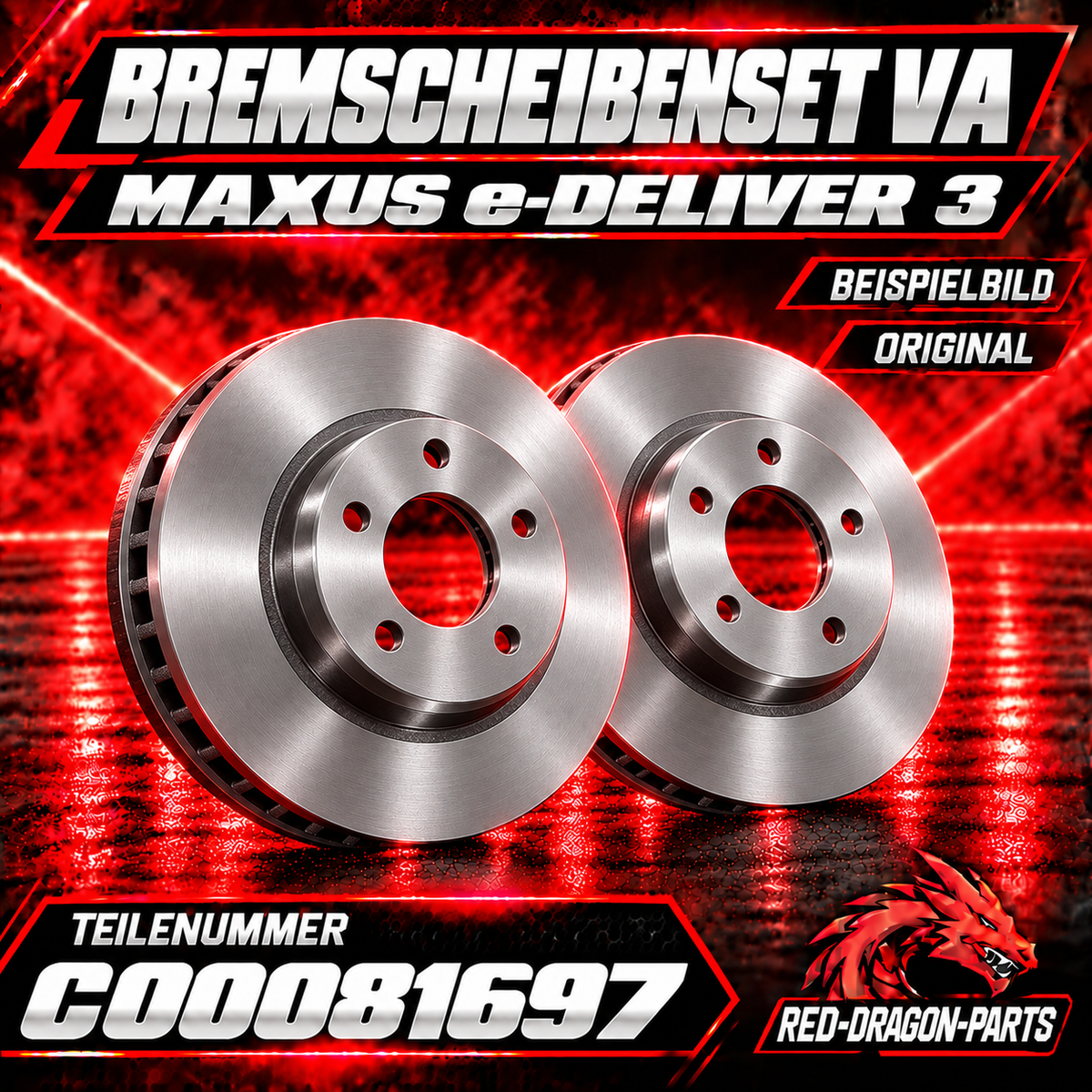 Bremsscheibenset vorne für MAXUS eDeliver 3 | C00081697