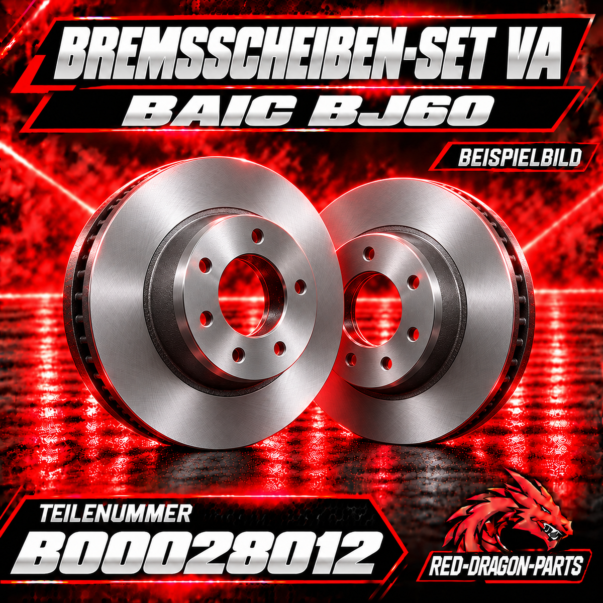 Bremsscheibenset vorne für BAIC BJ60 | B00028012