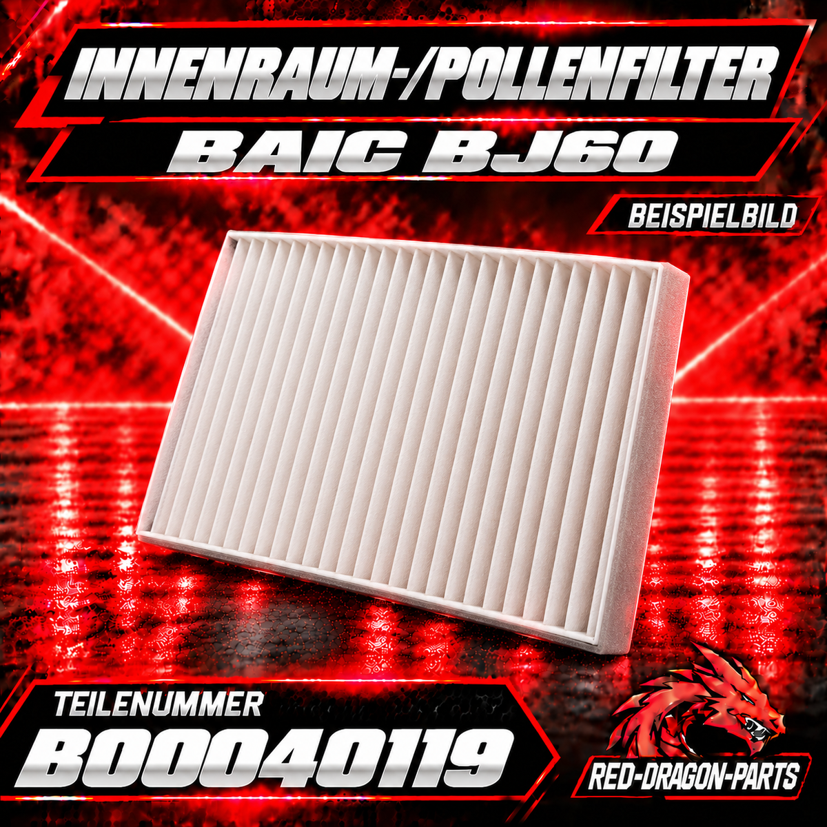 Innenraum- und Pollenfilter für BAIC BJ60 | B00040119