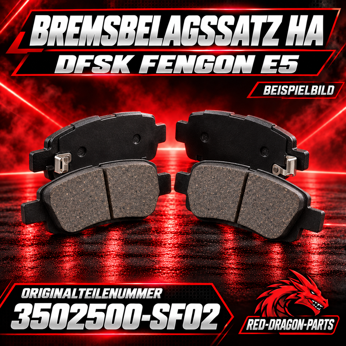 Bremsbeläge hinten DFSK Fengon E5 | 3502500-SF02