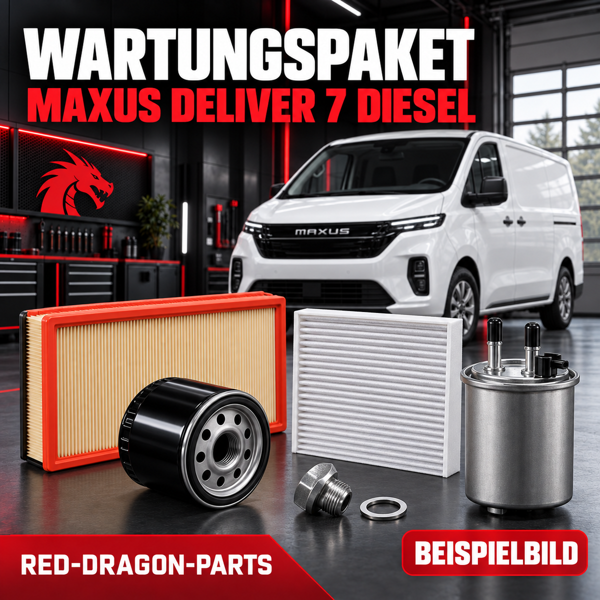 Wartungspaket Maxus Deliver 7 Diesel – komplettes Filterset