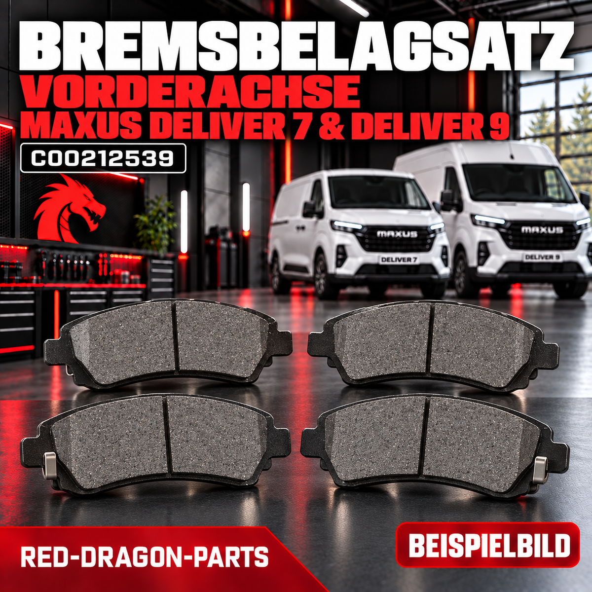Bremsbeläge Vorderachse Maxus Deliver 7 & 9 – C00212539