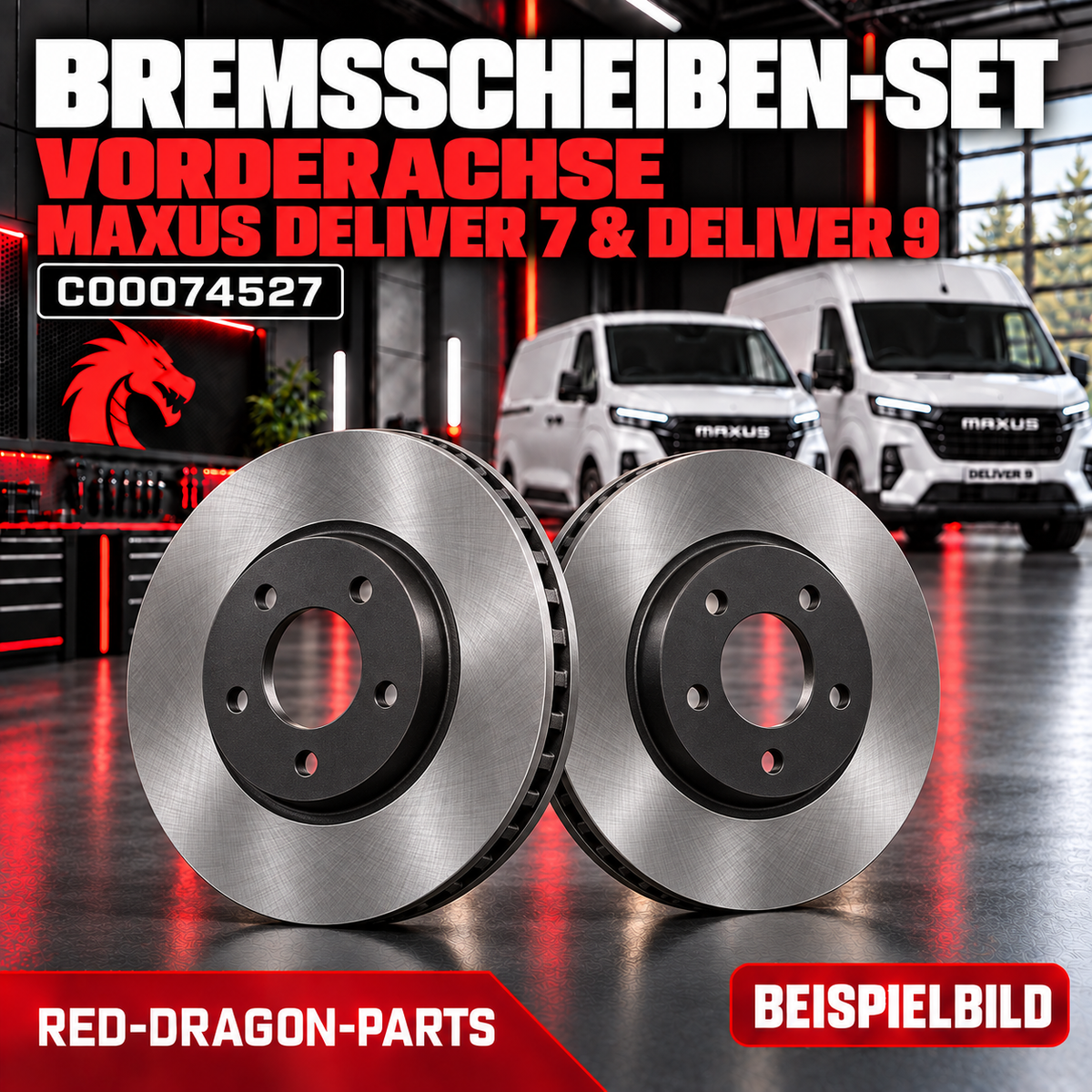 2 Bremsscheiben vorne Maxus Deliver 7 & 9 – C00074527