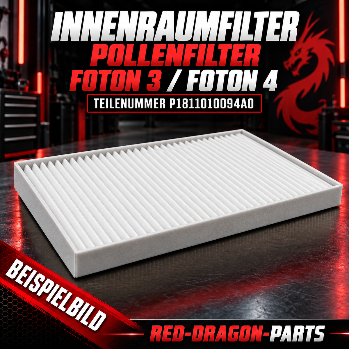Innenraumfilter / Pollenfilter Foton 3 & 4 | P1811010094A0