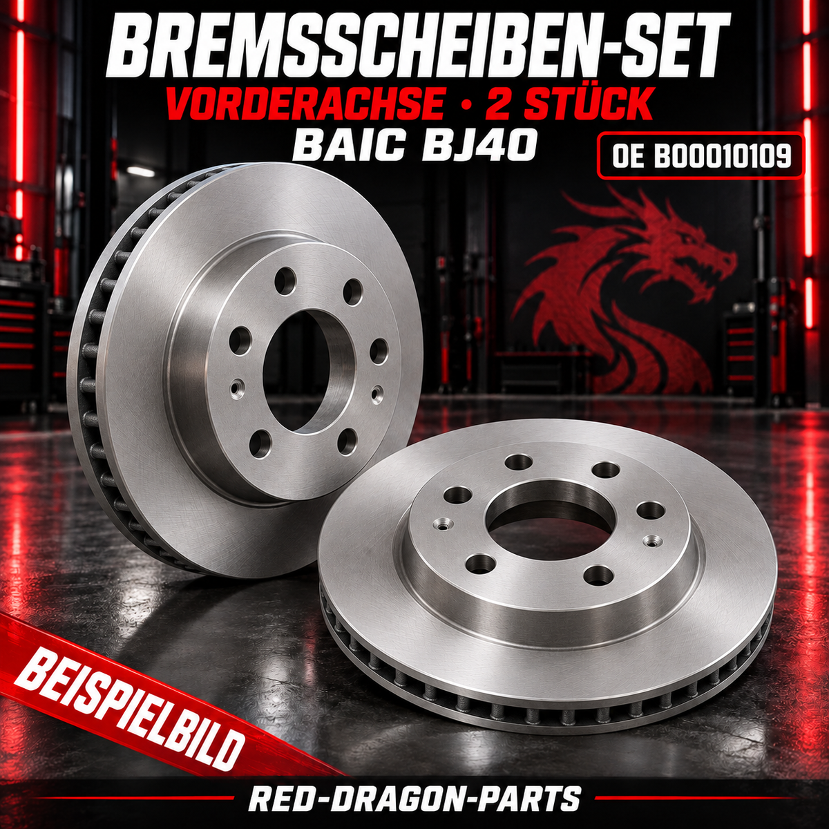 🚘 Front Brake Disc Set – BAIC BJ40 (2 pieces)
