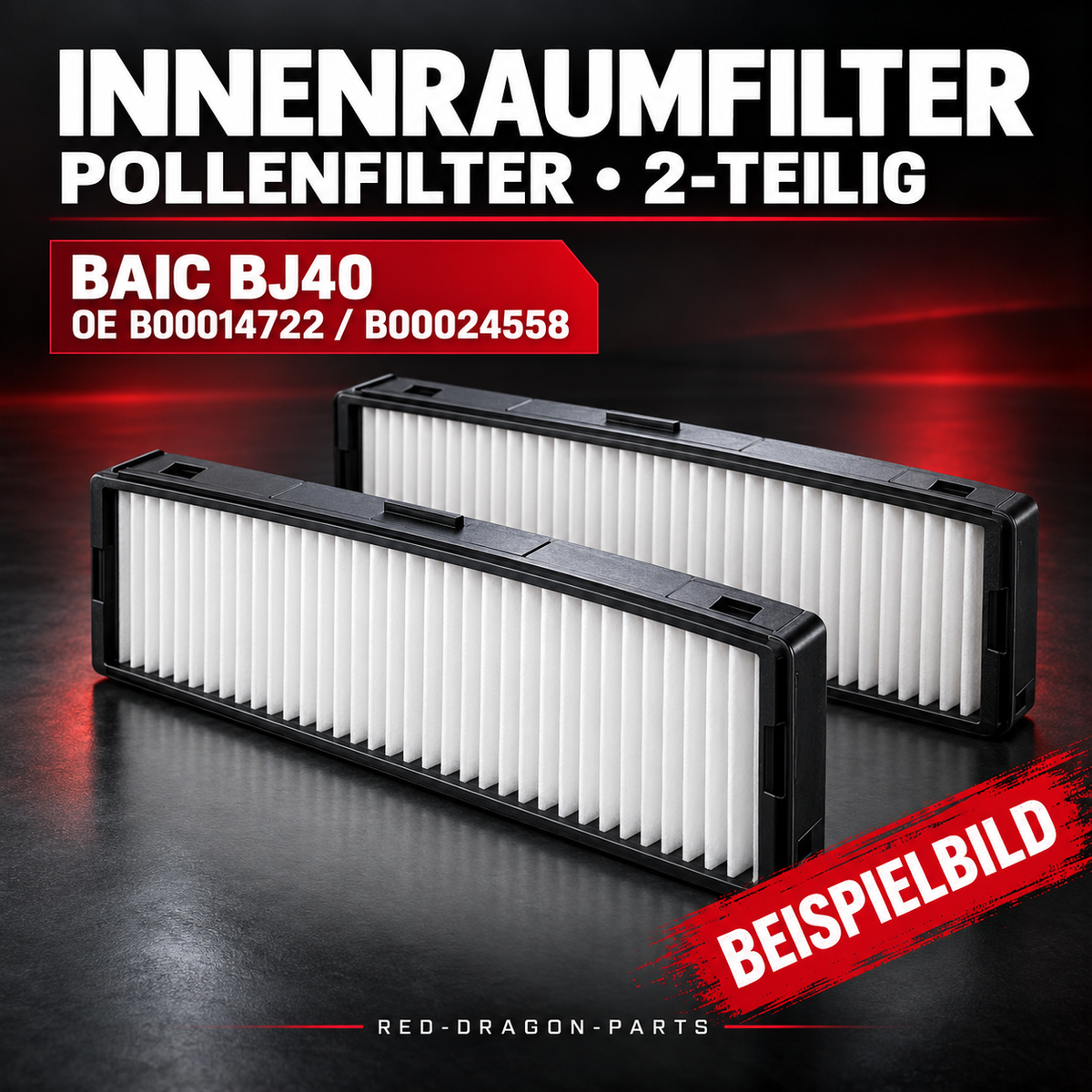 Innenraumfilter / Pollenfilter für BAIC BJ40 | B00014722 / B00024558