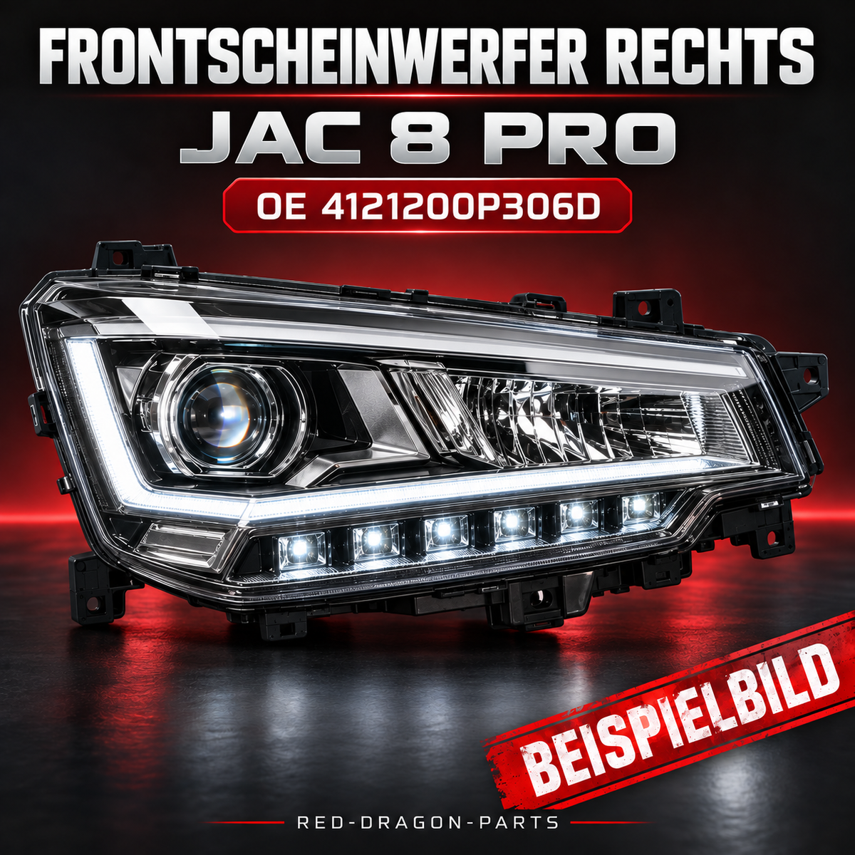 Frontscheinwerfer rechts für JAC 8 Pro | OE 4121200P306D