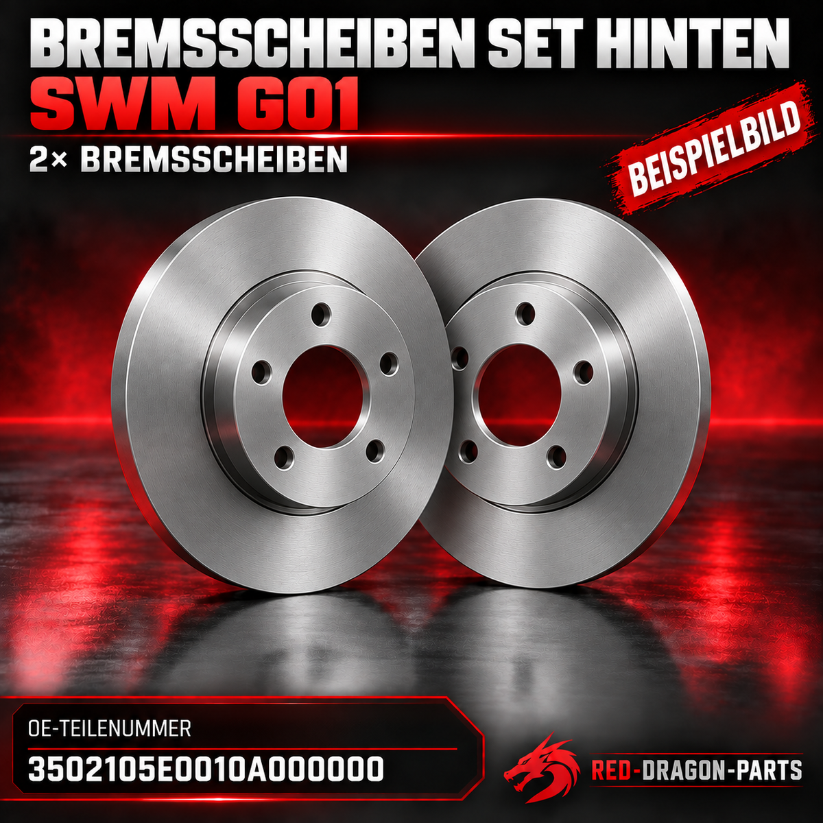 Bremsscheiben hinten für SWM G01 | 2 Stück | 3502105E0010A000000