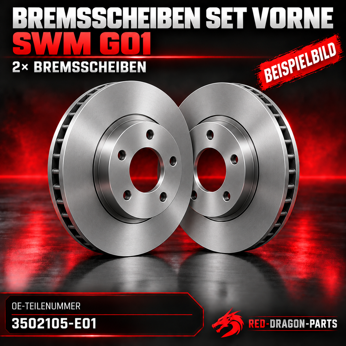 Bremsscheiben vorne für SWM G01 | 2 Stück | OE 3502105-E01