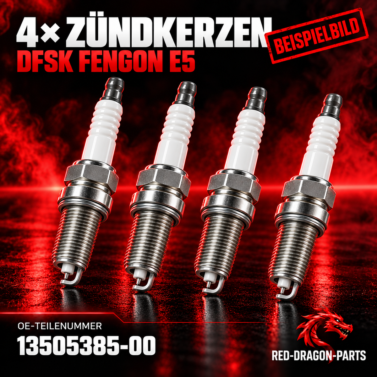 4 Zündkerzen für DFSK Fengon E5 | OE 13505385-00