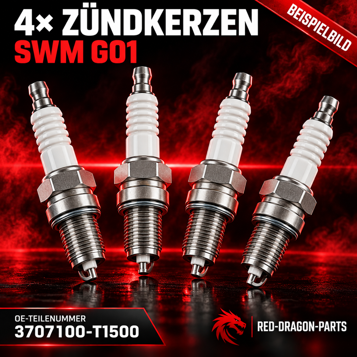 4 Zündkerzen für SWM G01 | Teilenummer 3707100-T1500