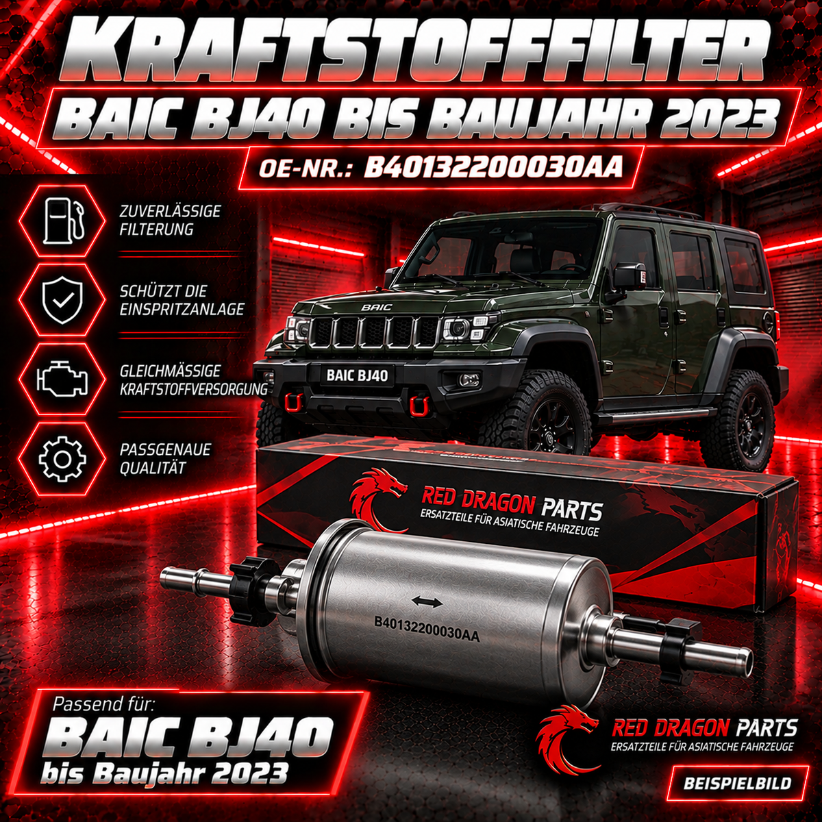 Kraftstofffilter für BAIC BJ40 bis Baujahr 2023 – OE B40132200030AA